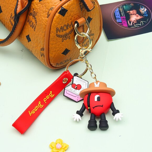 Bad Bunny Inspired AirPods Pro Case + Keychain Bundle – Heart Design, Silicone - Picture 8 of 9